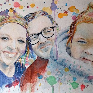 Family: Watercolour on 140lb cold pressed paper