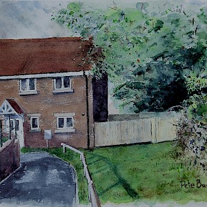 Town House: Watercolour on 140lb cold pressed paper